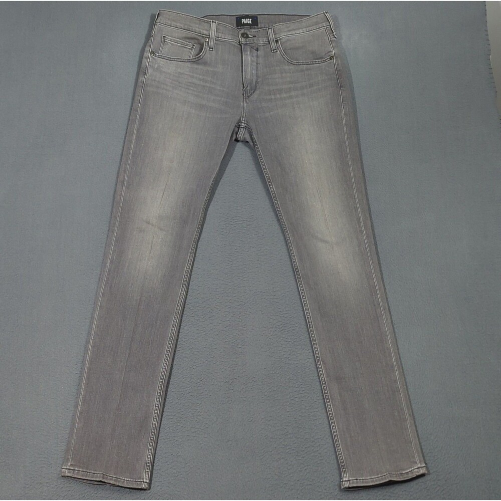 Paige Jeans Men's 33x32 Gray Federal Slim Straight Denim